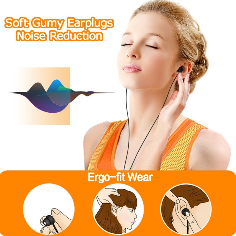 MAXROCK Sleep Headphones, MAXROCK Ultra Soft Comfortable In-ear Earphones w Mic and Volume Control Sound Blocking Earplugs Earbuds for Sleeping, Snoring, Bedtime, Relaxation, Air Travel, Insomnia & Meditation - Image 4